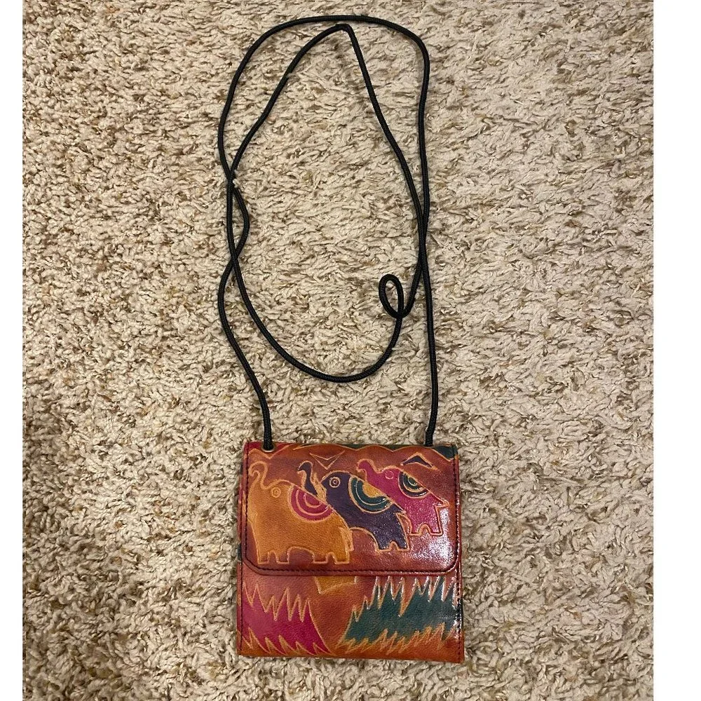 Crossbody Wallet Genuine Leather